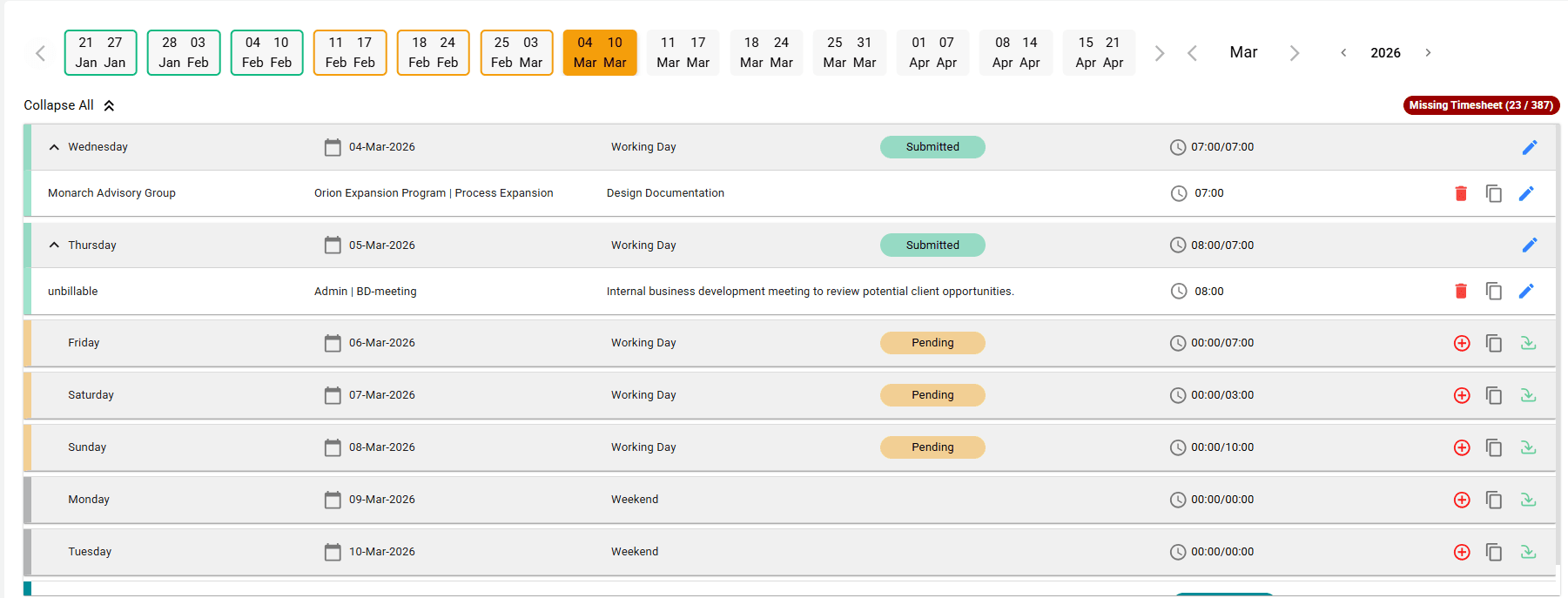 A Structured System for Managing Work Time