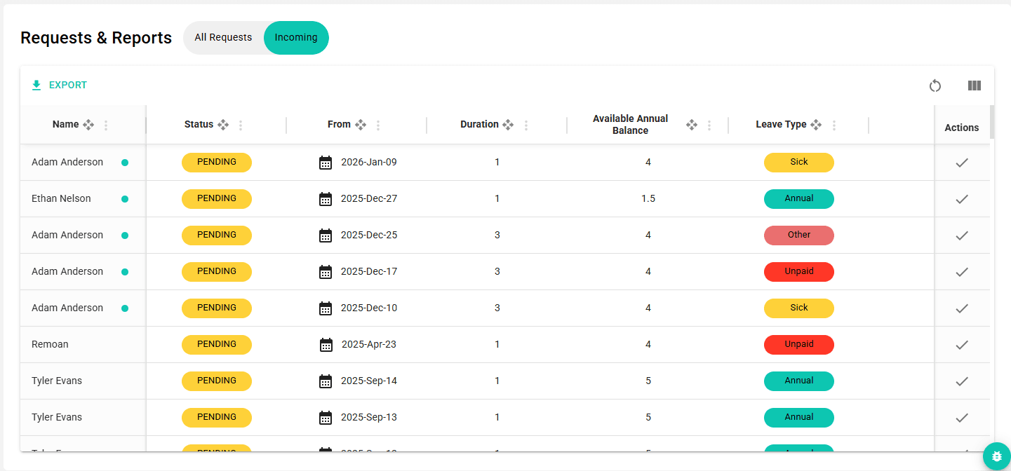 Leave Request Management