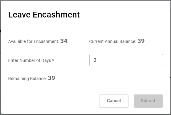 Leave Encashment Processing